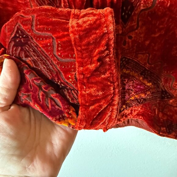 Vintage 80's Chico's Design Blouse Chinese Knot Buttons & Mandarin Collar Size 2 - Picture 4 of 5